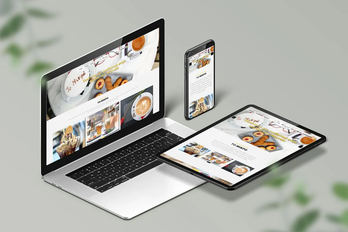 The To Mikro café website 